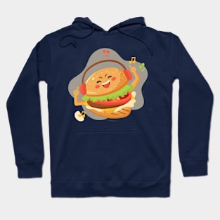 Burger Music Funny Hoodie